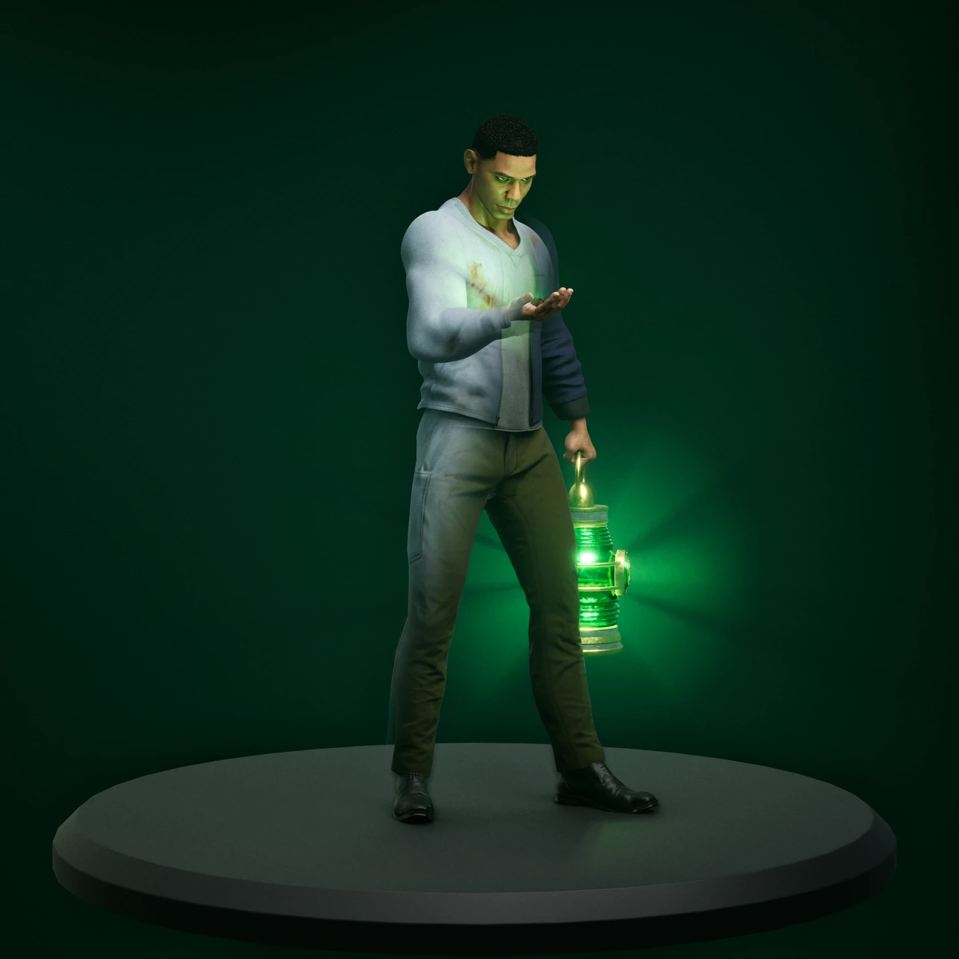 Green Lantern John Stewart 3D Character Model